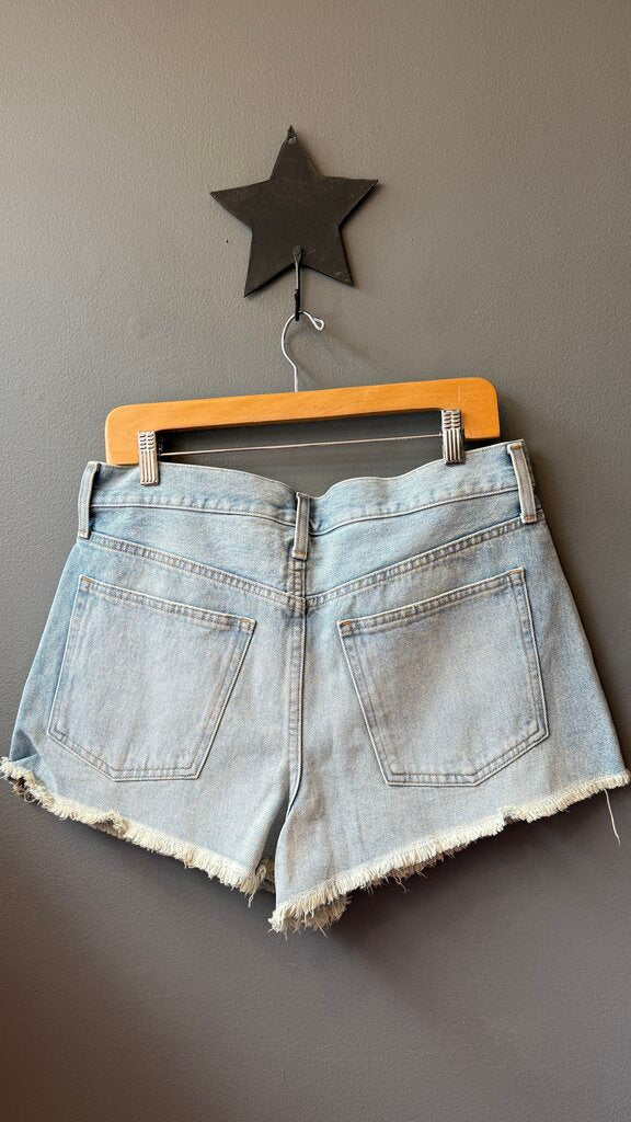 Relaxed Denim Cut Off Shorts