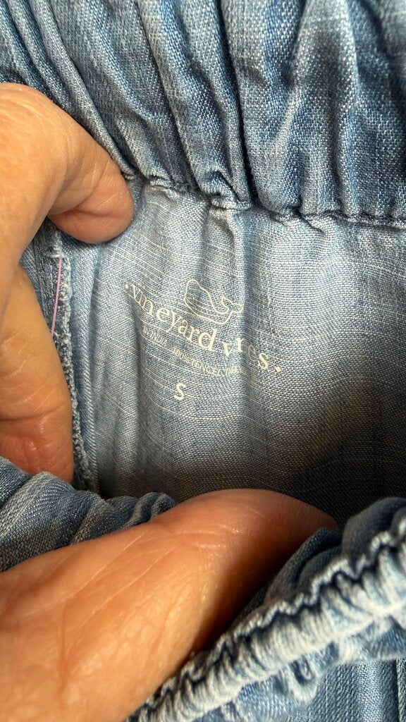 Wide Leg Chambray Pants