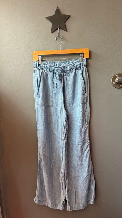 Wide Leg Chambray Pants