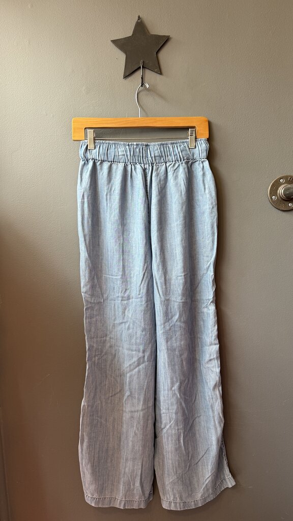 Wide Leg Chambray Pants