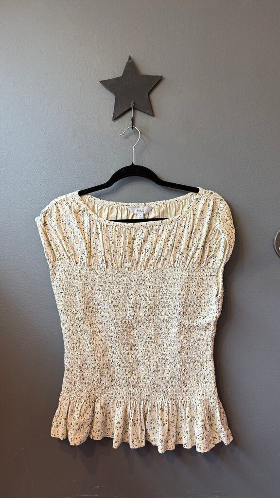 Smocked Floral Top