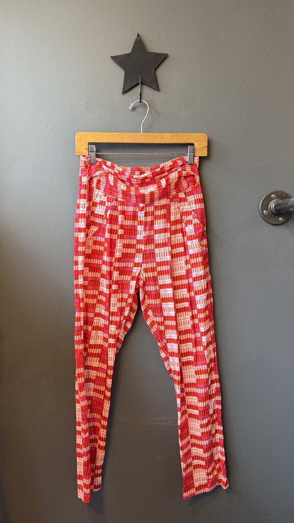 Block Print Cotton Pull On Pants