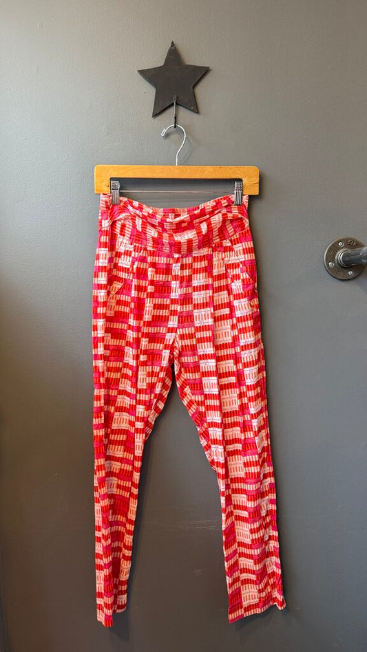 Block Print Cotton Pull On Pants