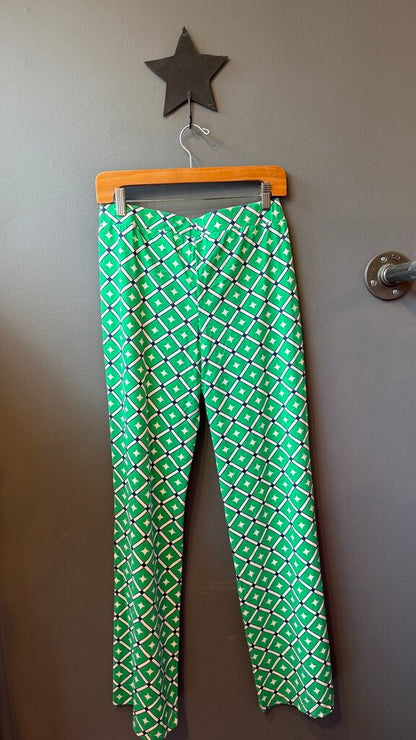 Bootcut Print Stretch Pants