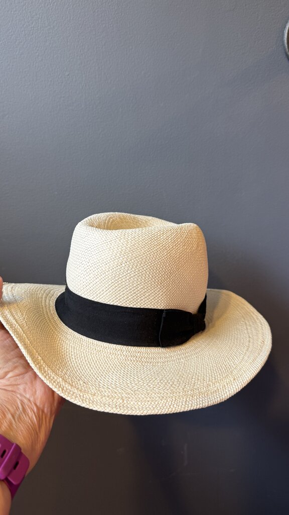 Straw Grosgrain Ribbon Panama Hat