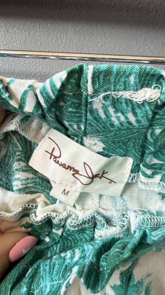 Linen Blend Tropical Pull On Shorts