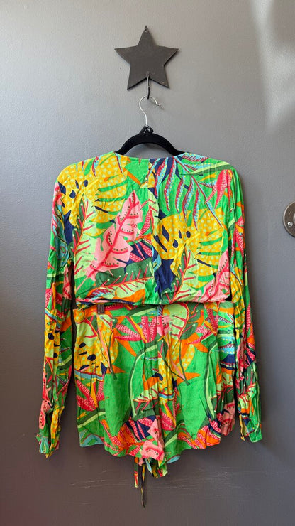 Tropical Shorts + Wrap Top Set