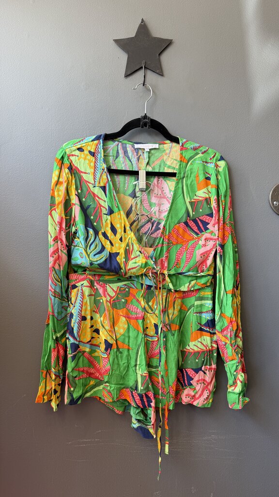 Tropical Shorts + Wrap Top Set