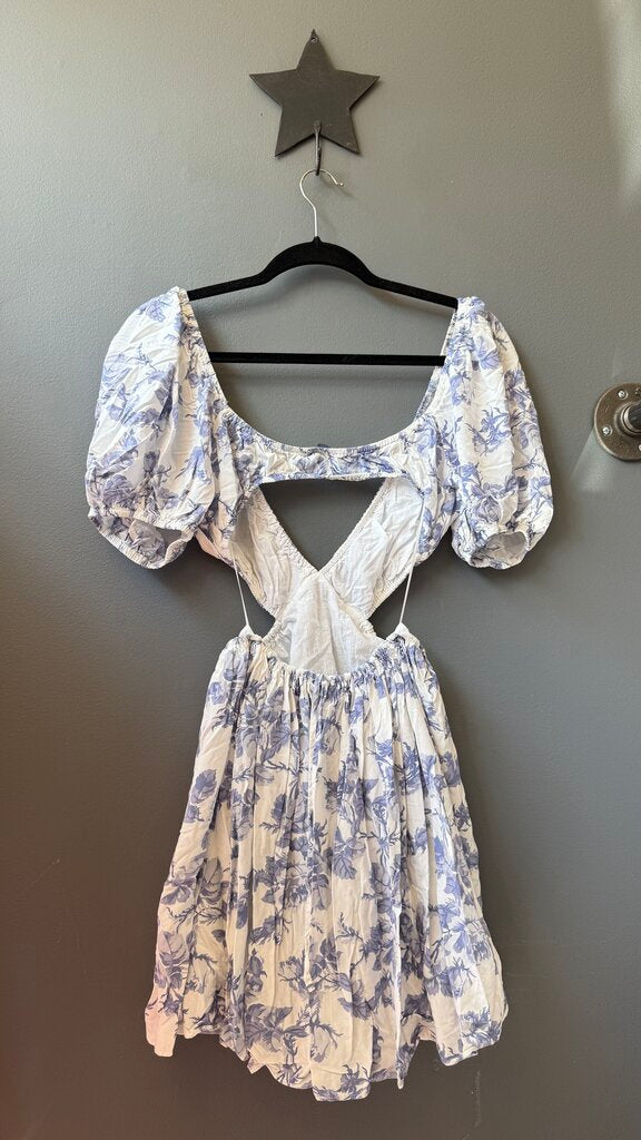 Floral Cutouts Mini Dress