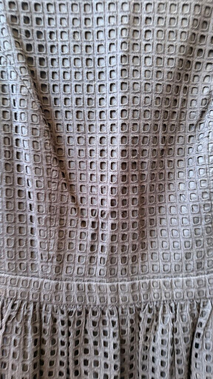 Eyelet Fit Flare Dress