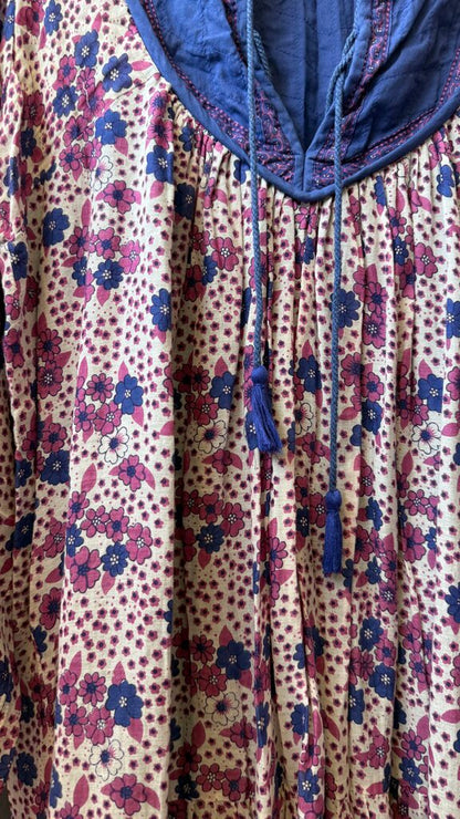 Cotton Floral Midi Dress