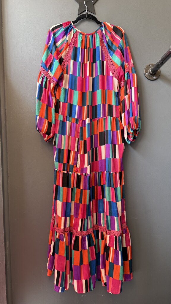 Multi Stripe Tiered Maxi Dress