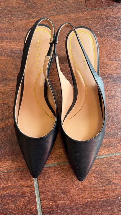 Pointed Slingback Kitten Heels
