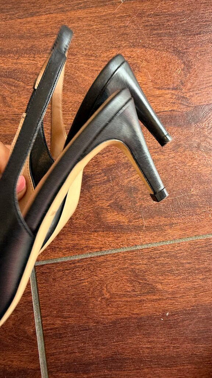 Pointed Slingback Kitten Heels