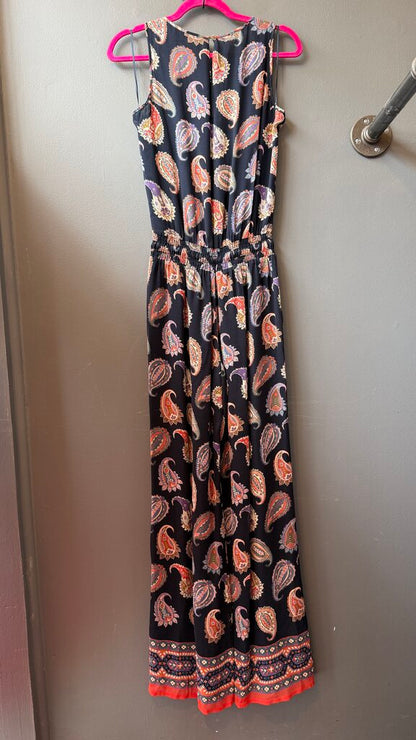 Silk Paisley Jumpsuit
