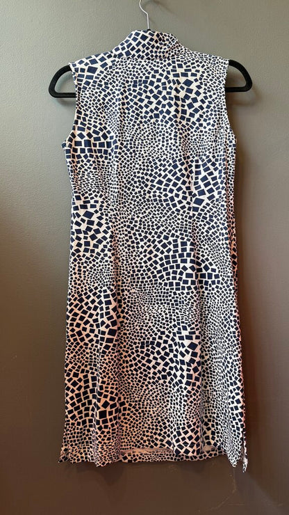Notch Neck Collared Stretch Dress