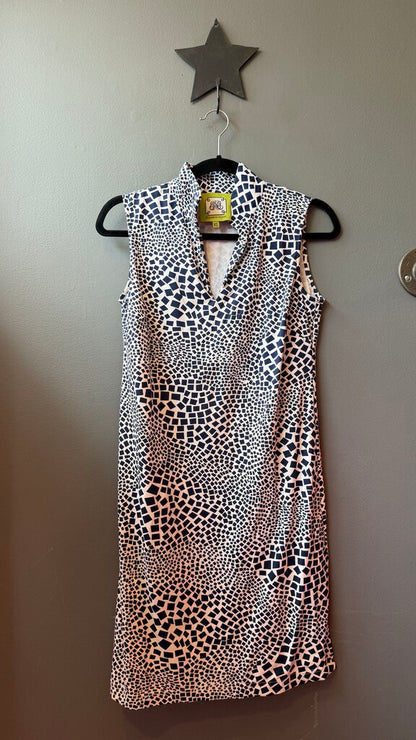 Notch Neck Collared Stretch Dress
