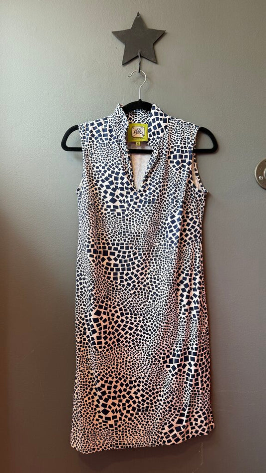 Notch Neck Collared Stretch Dress