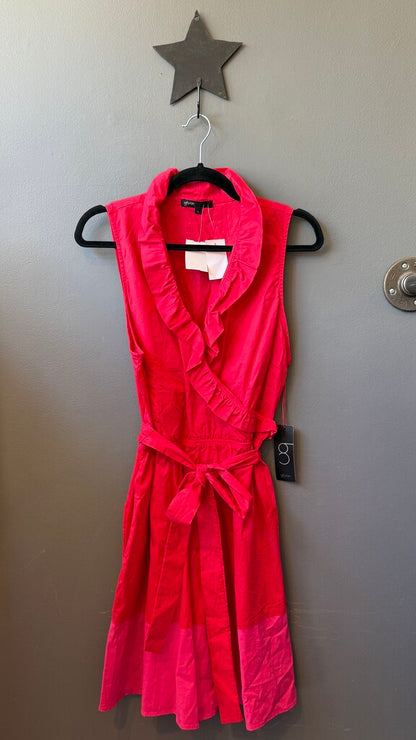 Ruffle Trim Faux Wrap Dress