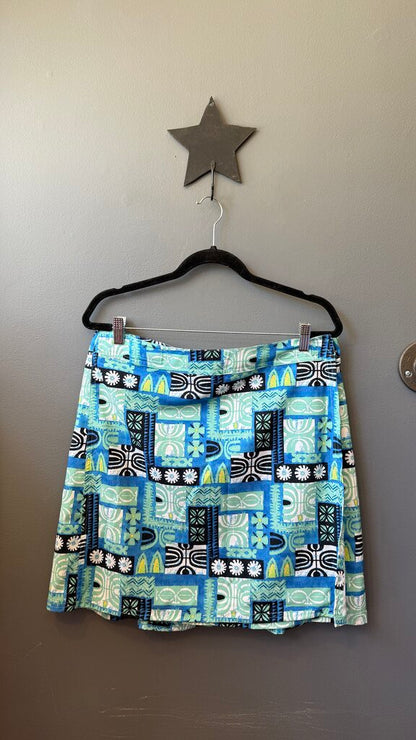 Printed Wrap Skirt