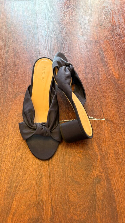 Knot Block Heel Mule Sandals