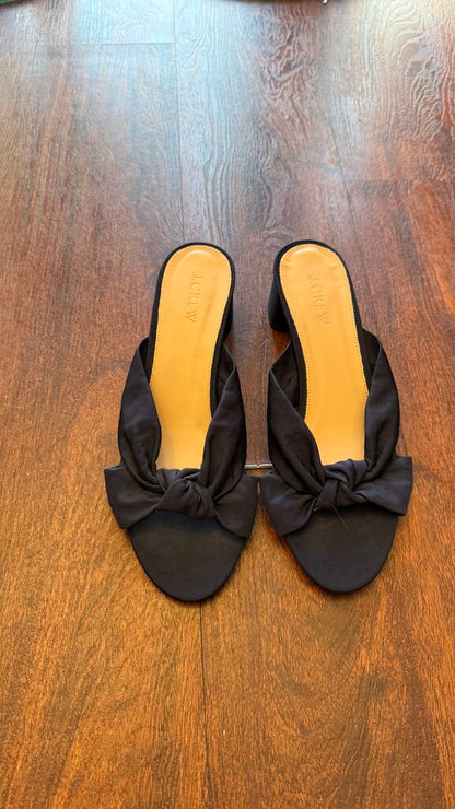 Knot Block Heel Mule Sandals