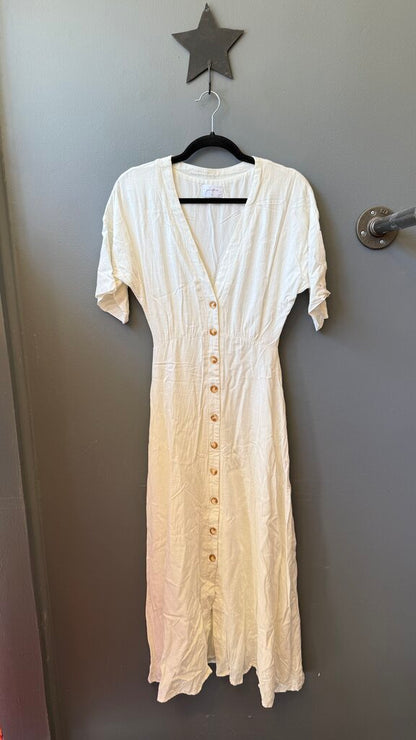 Button Front Midi Dress