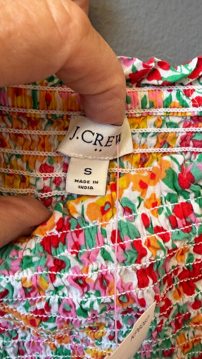 Smocked Floral Tank Top