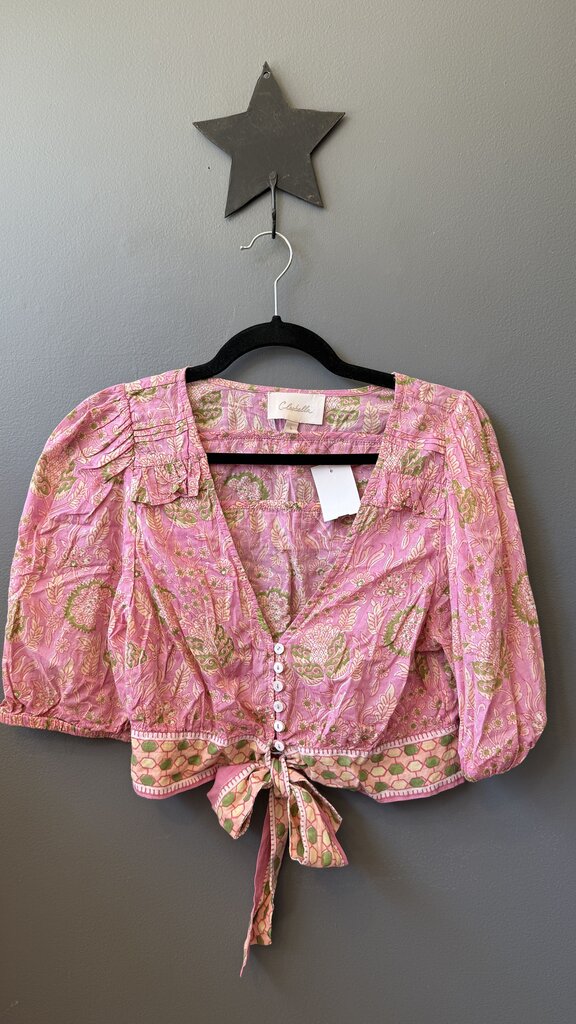 Crop Block Print Blouse