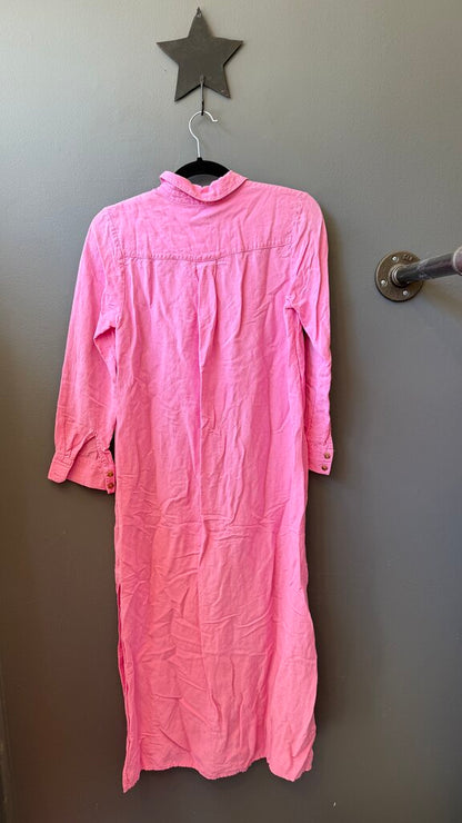 Petite Linen Blend Maxi Shirtdress