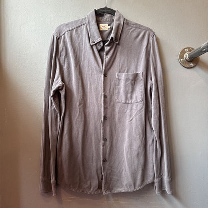 Slub Knit Button Up Shirt