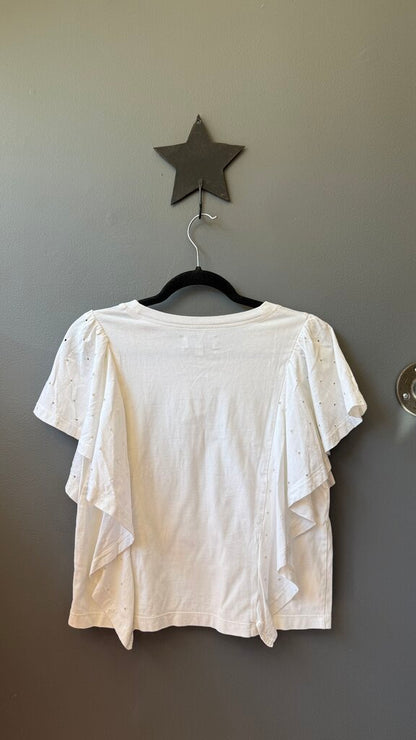 Eyelet Ruffle TShirt