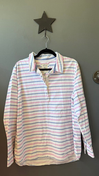 Stripe Longsleeve Polo Shirt
