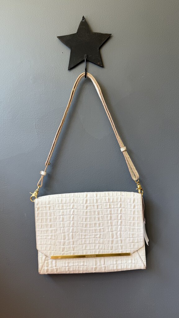 Croc Embossed Flap Crossbody Bag