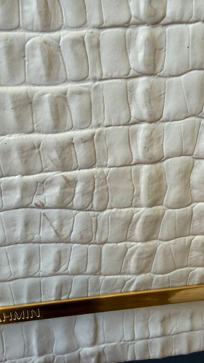 Croc Embossed Flap Crossbody Bag