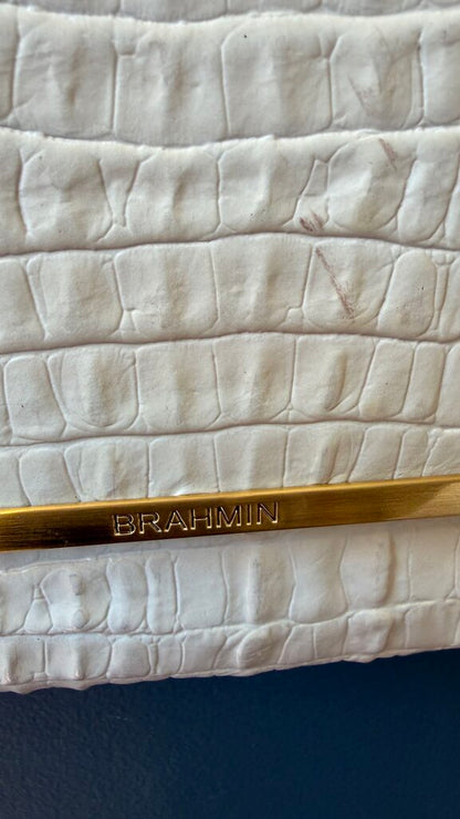 Croc Embossed Flap Crossbody Bag