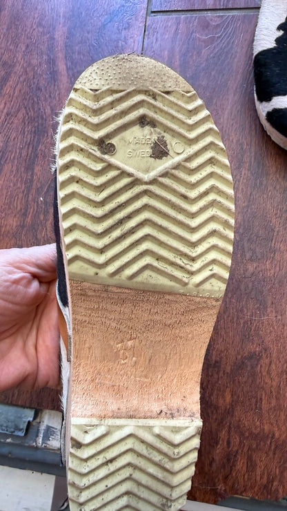 Ponyhair Wooden Clogs