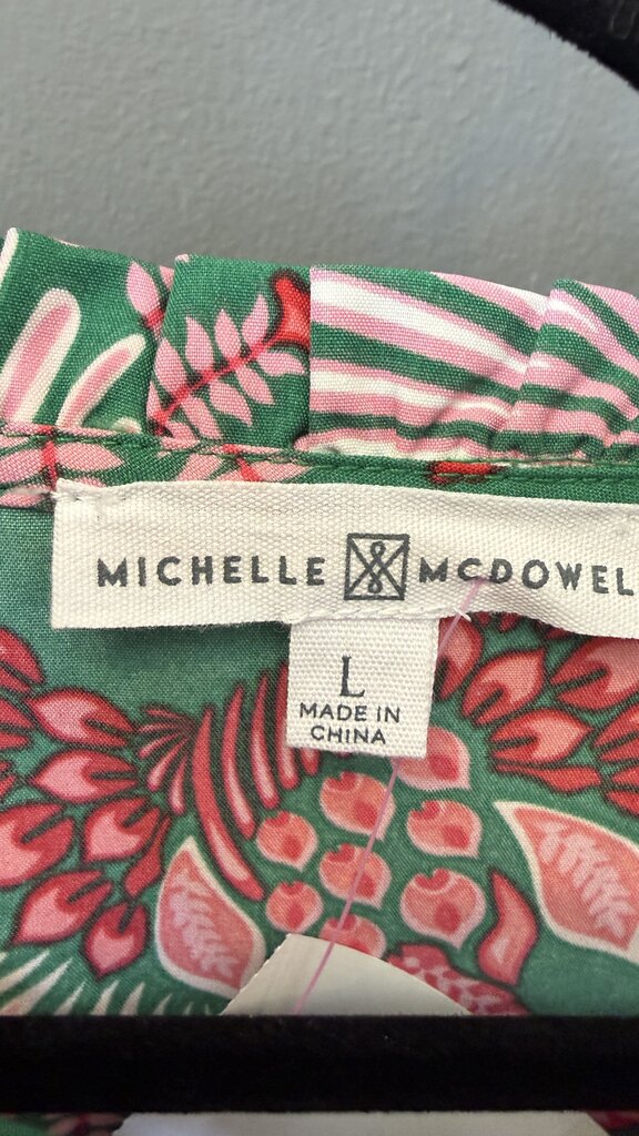 Print Ruffle Hem Shirtdress