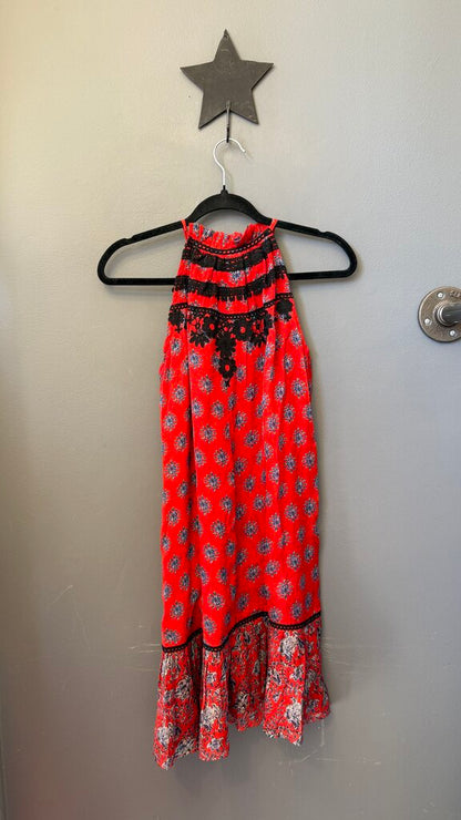 Silk Embroidered Mini Dress