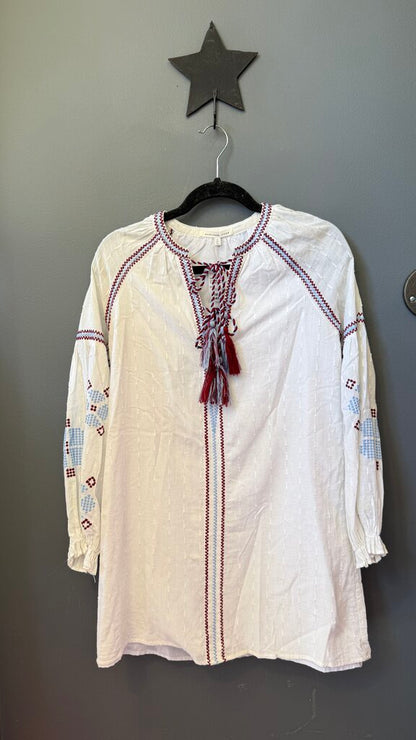 Tassel Embroidered Mini Dress