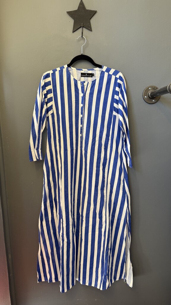 Stripe Maxi Caftan Dress