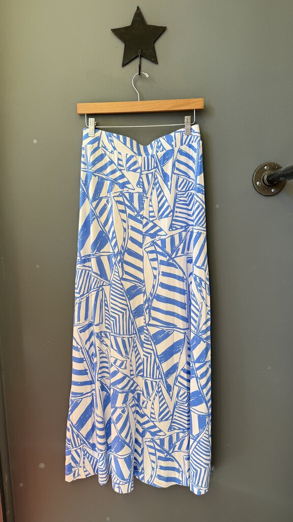 Sail Print Aline Jersey Maxi Skirt
