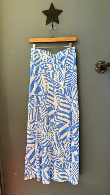 Sail Print Aline Jersey Maxi Skirt