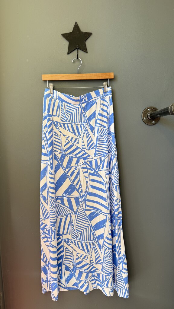 Sail Print Aline Jersey Maxi Skirt