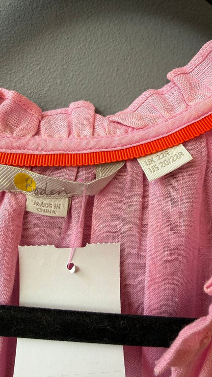Linen Elastic Waist Dress