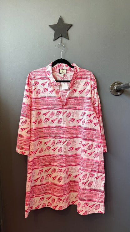 Shell Stripe Swing Dress