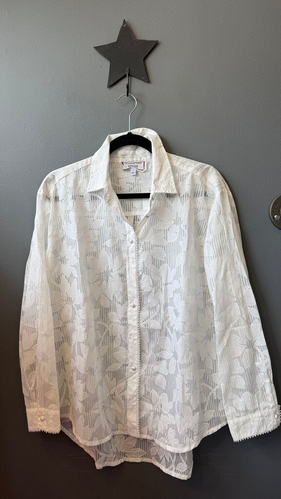 Stripe Floral Button Up Shirt