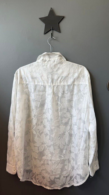 Stripe Floral Button Up Shirt