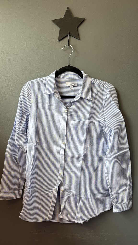 Linen Stripe Button Up Shirt