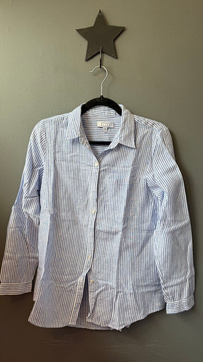 Linen Stripe Button Up Shirt